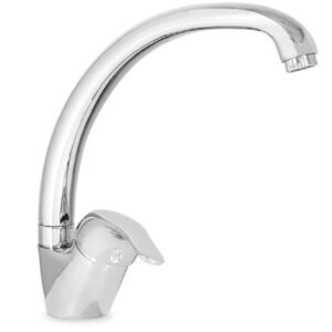MISCELATORE MONOCOMANDO PER LAVELLO BOCCA QUADRA GIREVOLE SERIE ECOLINE