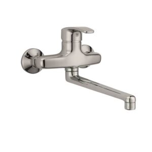 MISCELATORE MONOCOMANDO PER LAVELLO BOCCA FUSA GIREVOLE SERIE GLASS