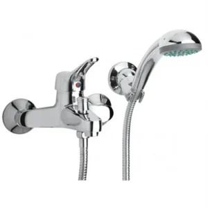 MISCELATORE MONOCOMANDO PER VASCA ESTERNO CON DOCCIA A PARETE ,DOPPIO USO ,FLESSIBILE CM150 SERIE NEW MILLENIUM