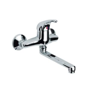 MISCELATORE MONOCOMANDO PER LAVELLO A PARETE ,BOCCA FUSA GIREVOLE SERIE 'NEW MILLENIUM