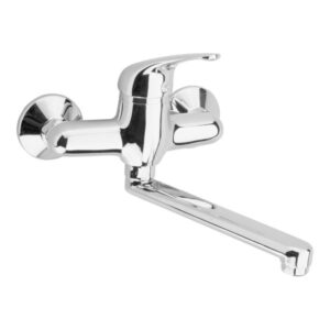 MISCELATORE MONOCOMANDO PER LAVELLO A PARETE BOCCA GIREVOLE SERIE ECOLINE