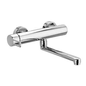 MISCELATORE MONOCOMANDO PER LAVELLO A PARETE BOCCA FUSA GIREVOLE SERIE AZZURRA