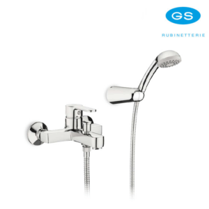 MISCELATORE MONOCOMANDO PER VASCA ESTERNO CON DOCCIA A PARETE DOPPIO USO ,FLESSIBILE CM 150. FIT