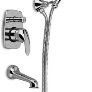 MISCELATORE MONOCOMANDO DA INCASSO PER VASCA CON DEVIATORE INCORPORATO SERIE MILLENIUM DUE